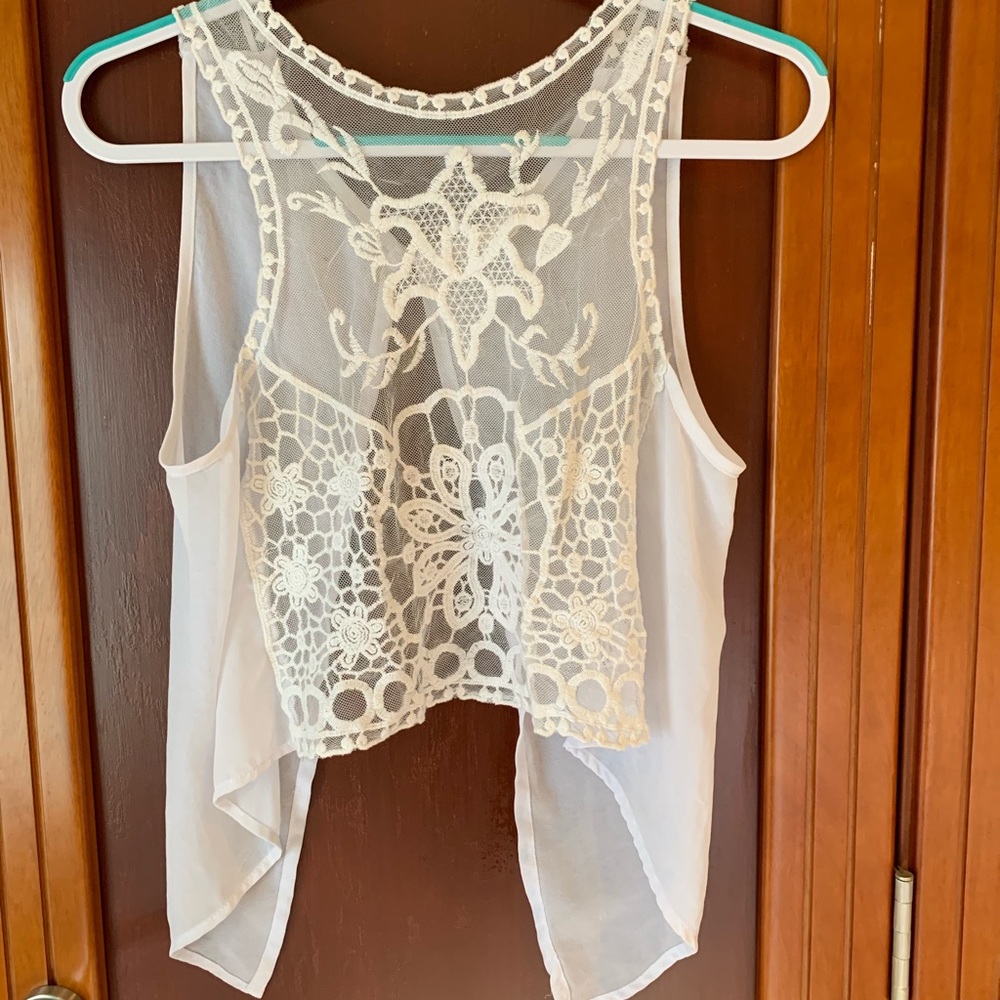 See-through lace top